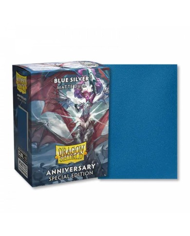 Dragon Shield Dual Matte Sleeves Special Edition - Blue Silver (100 Sleeves)