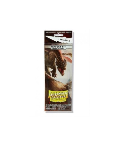 Dragon Shield Standard Perfect Fit Sealable Sleeves - Smoke (100 Sleeves)