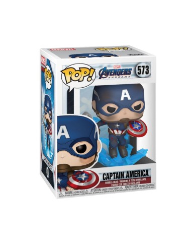 Funko Pop - Avengers: Endgame Pop! Movies Vinyl Figure Captain America W/Broken Shield & Mjölnir 573