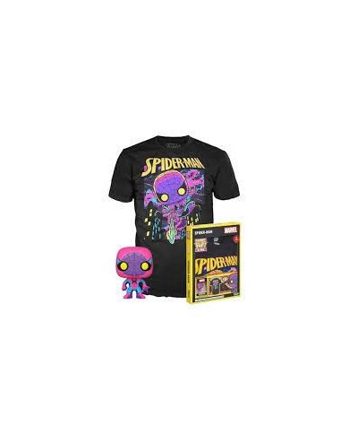 Funko Tee+Pop  - Pocket Spiderman Blacklight Tg. L