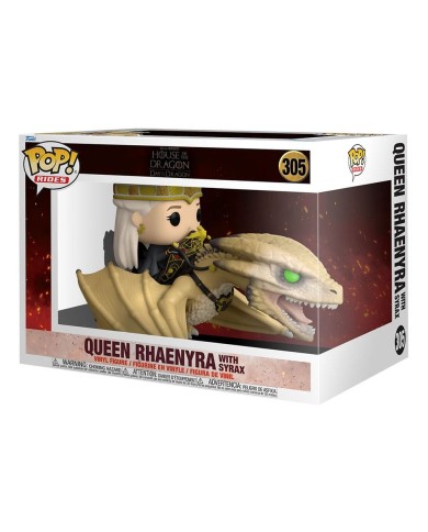 House Of The Dragon Pop! Rides Super Deluxe Vinyl Figure Rhaenyra W/ Syrax 15 Cm