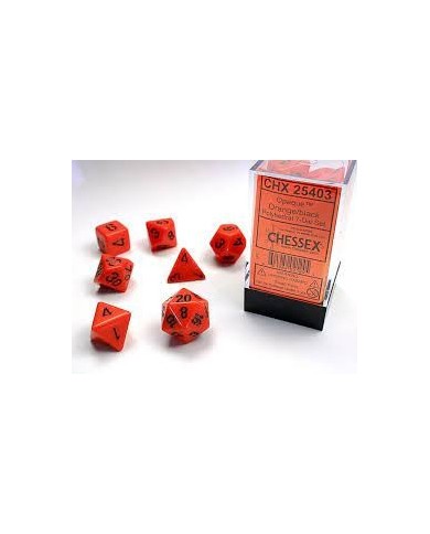 Set Di Dadi Opachi Arancione 25403